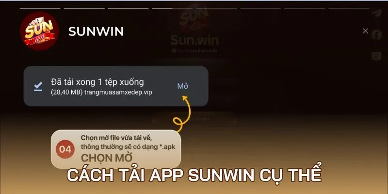 Cách tải app Sunwin cụ thể