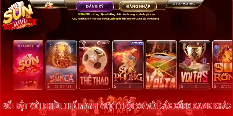 Nổi bật với nhiều thế mạnh vượt trội so với các cổng game khác